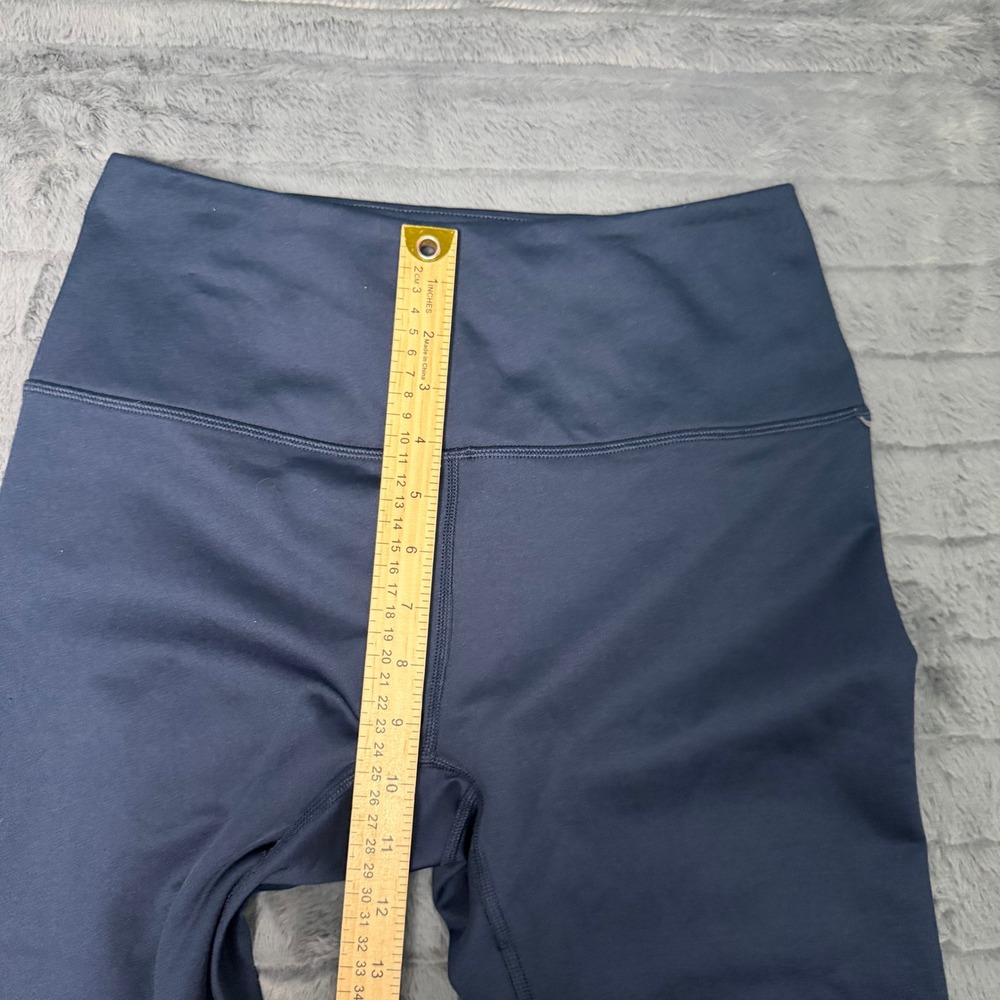 Spyder Active Leggings Womens Medium Navy Blue High Rise Back Zip Pocket Stretch - Picture 3 of 10